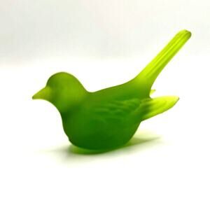 Westmoreland Green Mist Glass Bird Vintage Collectible Decor Minimalist Figurine